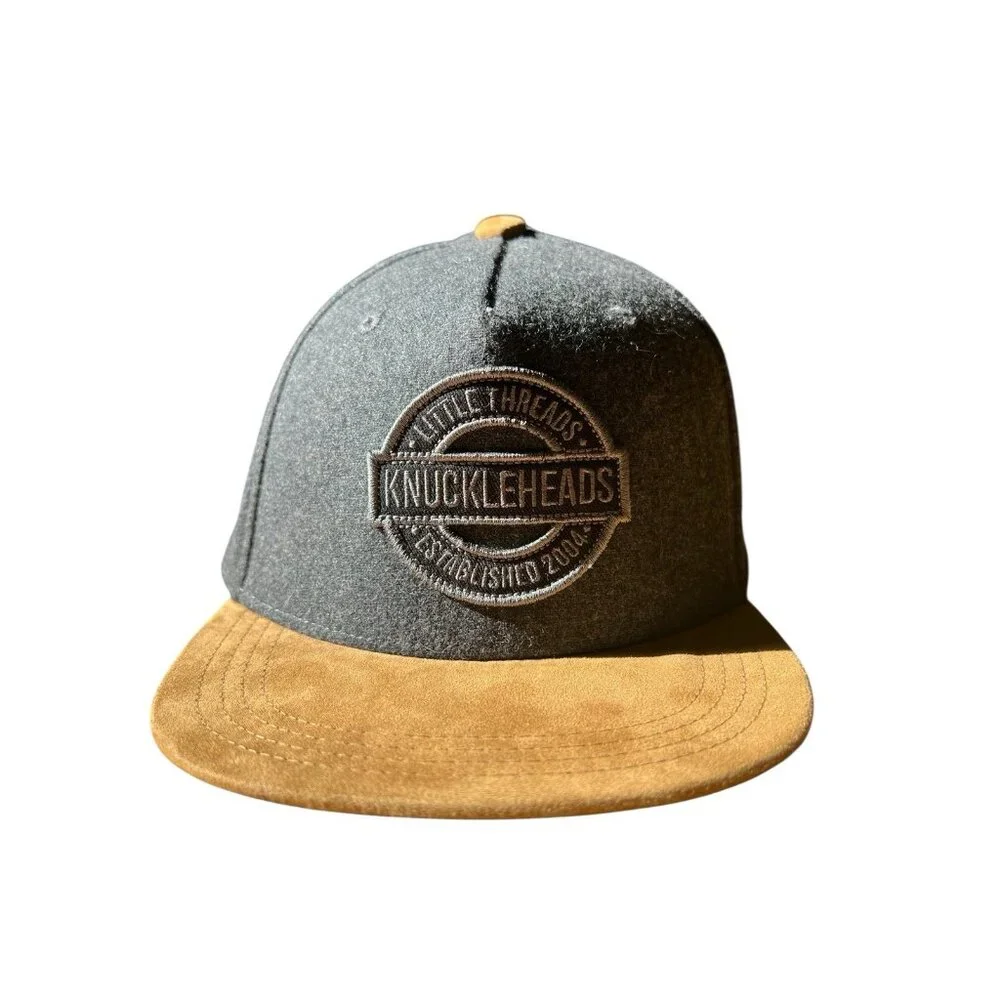 Little Threads Knuckleheads‎ Snapback Hat Charcoal Youth Small Adjustable WOOL